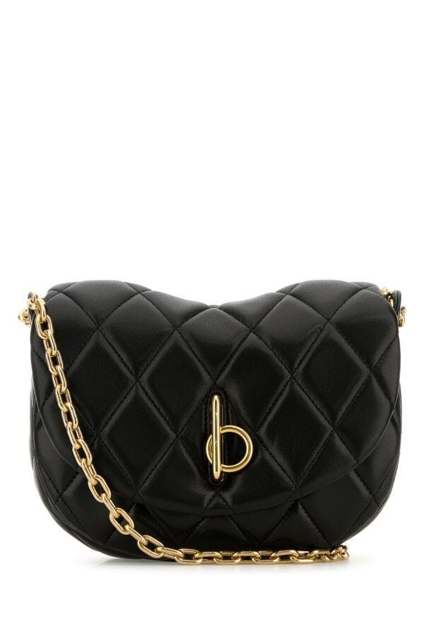Burberry Black Leather Rocking Horse Shoulder Bag Size ONE SIZE - 3 Thumbnail