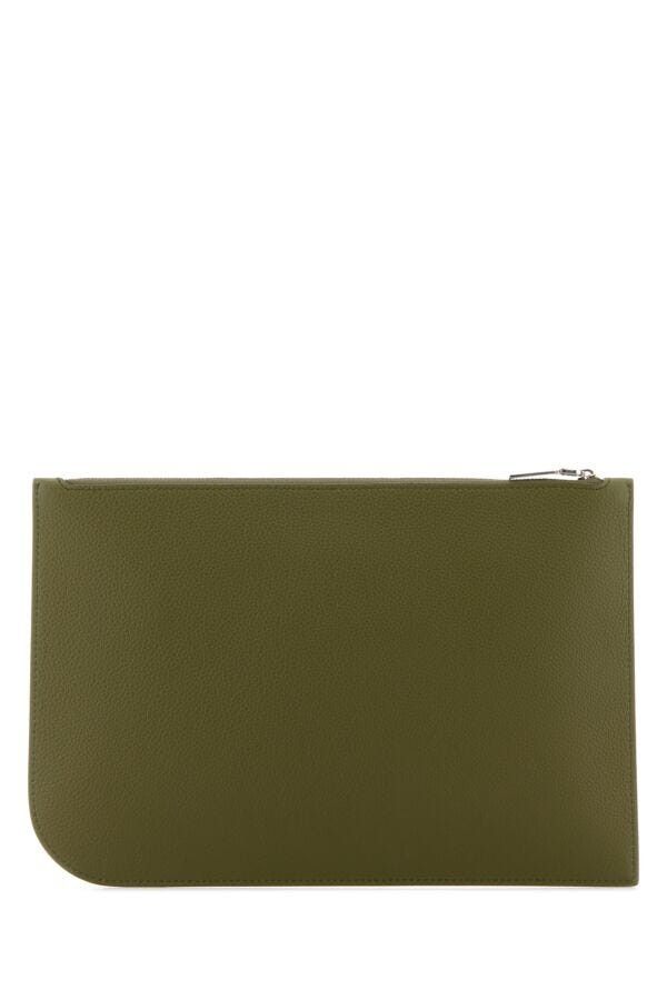 Alexander McQueen Olive Green Leather Large Sling Pouch Size ONE SIZE - 5 Thumbnail