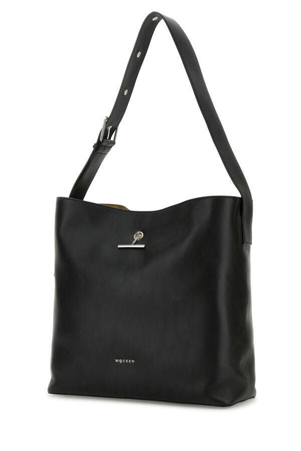 Alexander McQueen Black Leather Pendant Shopping Bag Size ONE SIZE - 4 Thumbnail