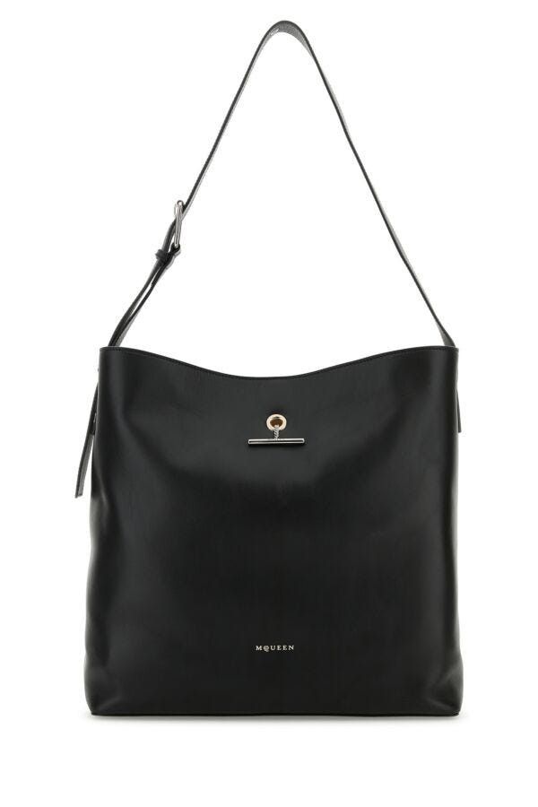 Alexander McQueen Black Leather Pendant Shopping Bag Size ONE SIZE - 3 Thumbnail