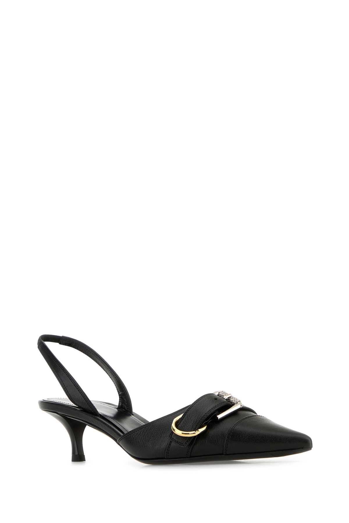 Givenchy Black Leather Voyou Pumps Size US 8 / IT 38 - 2 Thumbnail