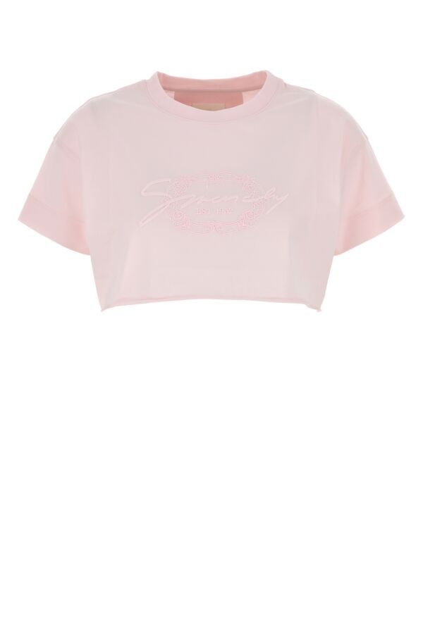 Givenchy Pastel Pink Cotton Crop-Top Size S / US 4 / IT 40 - 3 Thumbnail