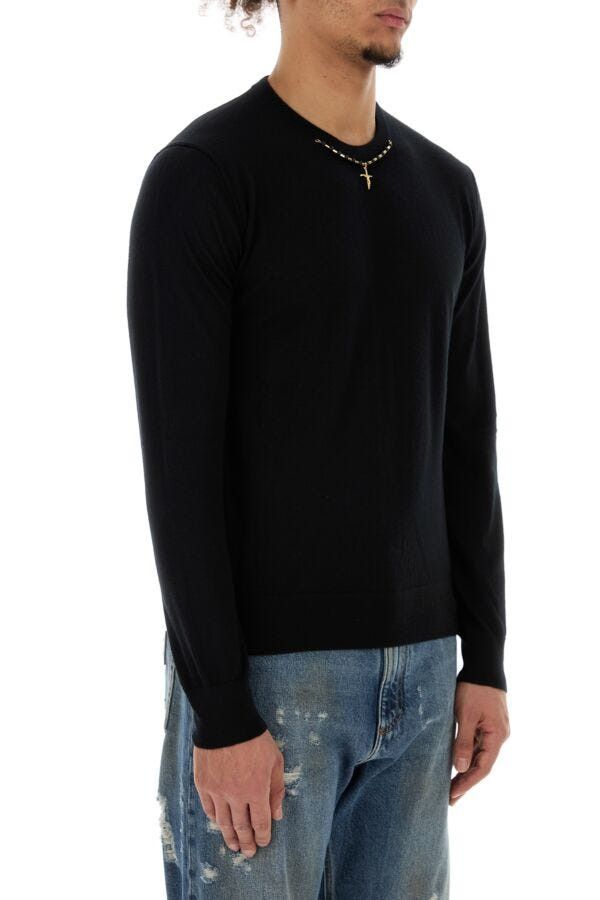 Dolce & Gabbana Black Cashmere Sweater Size US L / EU 52-54 / 3 - 5 Thumbnail
