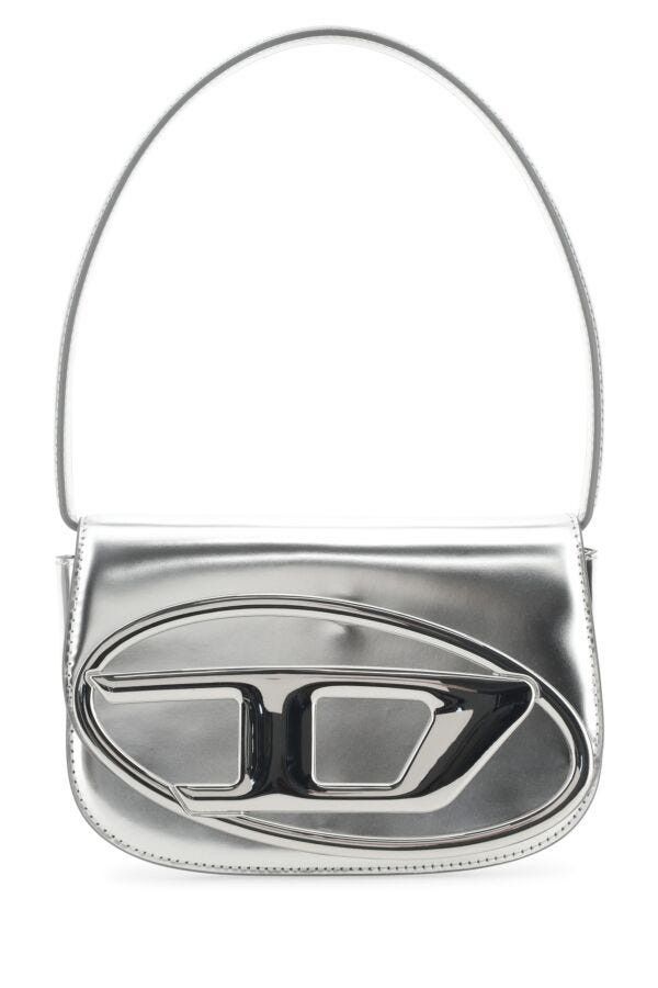 Diesel Silver Leather 1Dr Shoulder Bag Size ONE SIZE - 3 Thumbnail