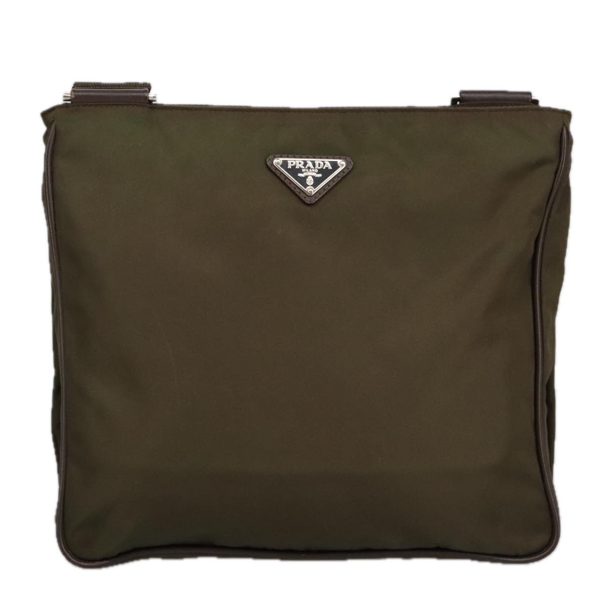 Prada Tessuto Brown Synthetic Shoulder Bag (Pre-Owned) Size ONE SIZE - 2 Thumbnail