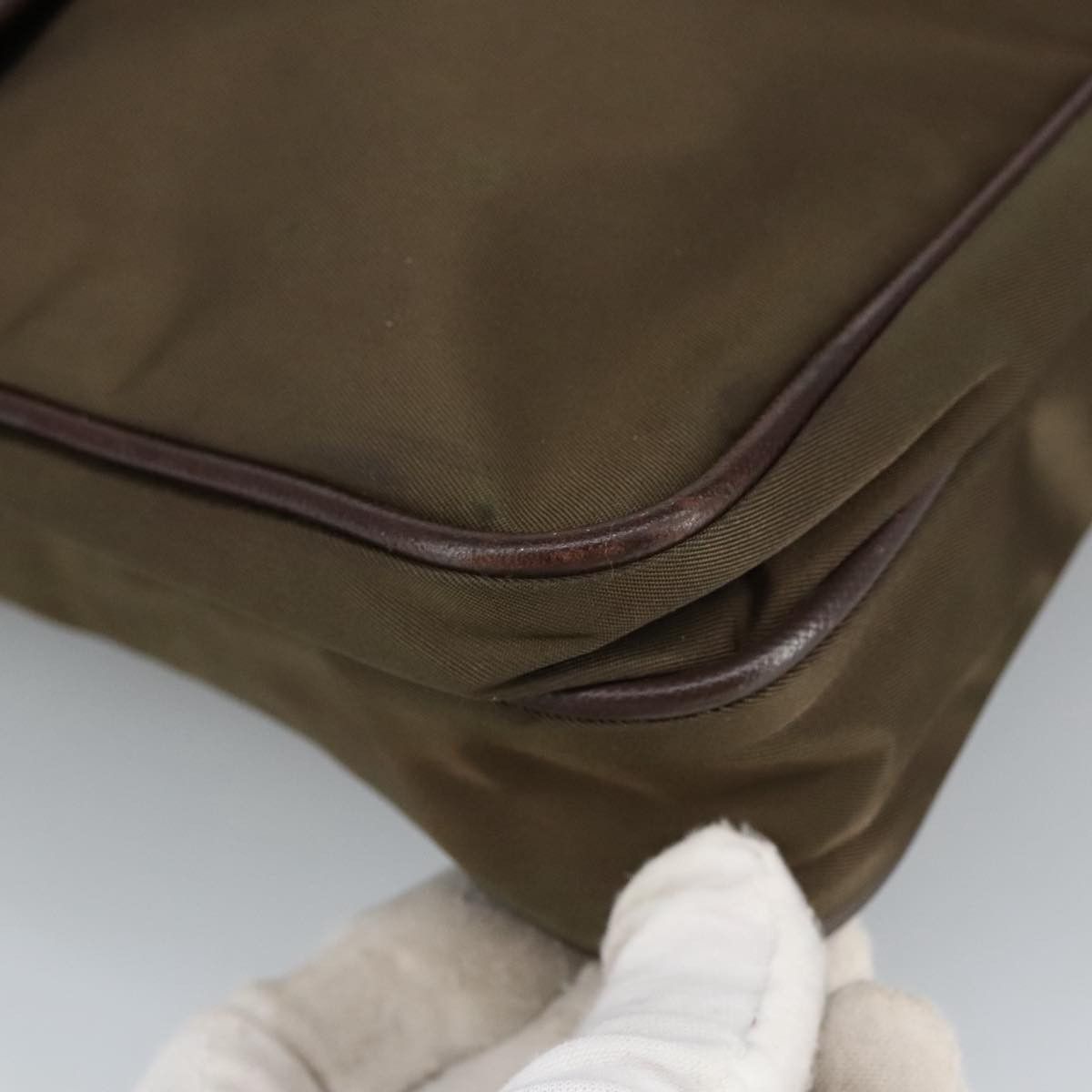 Prada Tessuto Brown Synthetic Shoulder Bag (Pre-Owned) Size ONE SIZE - 16 Thumbnail