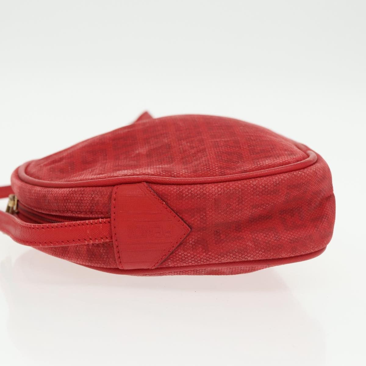 Fendi Zucchino Red Canvas Shoulder Bag (Pre-Owned) Size ONE SIZE - 11 Thumbnail