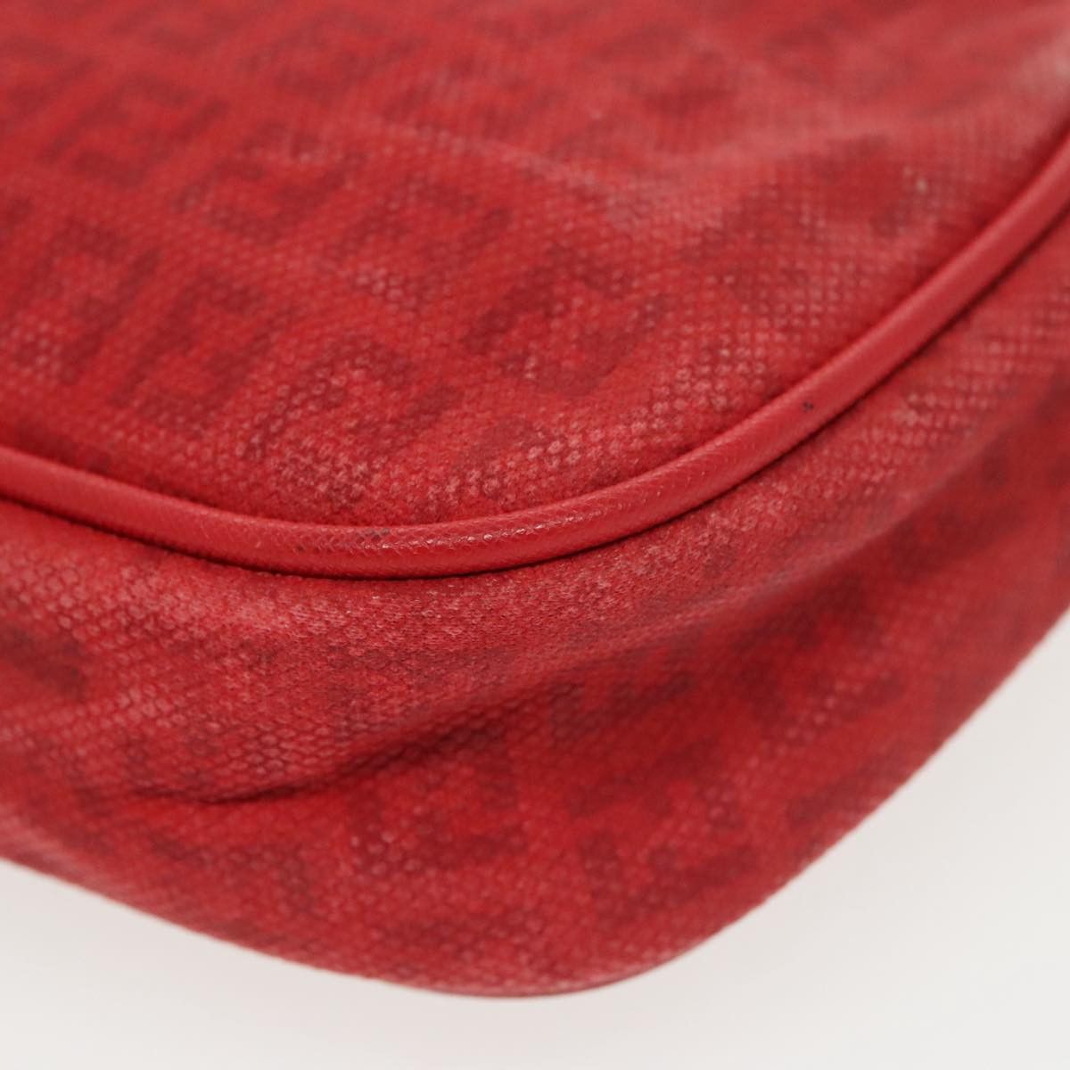 Fendi Zucchino Red Canvas Shoulder Bag (Pre-Owned) Size ONE SIZE - 16 Thumbnail