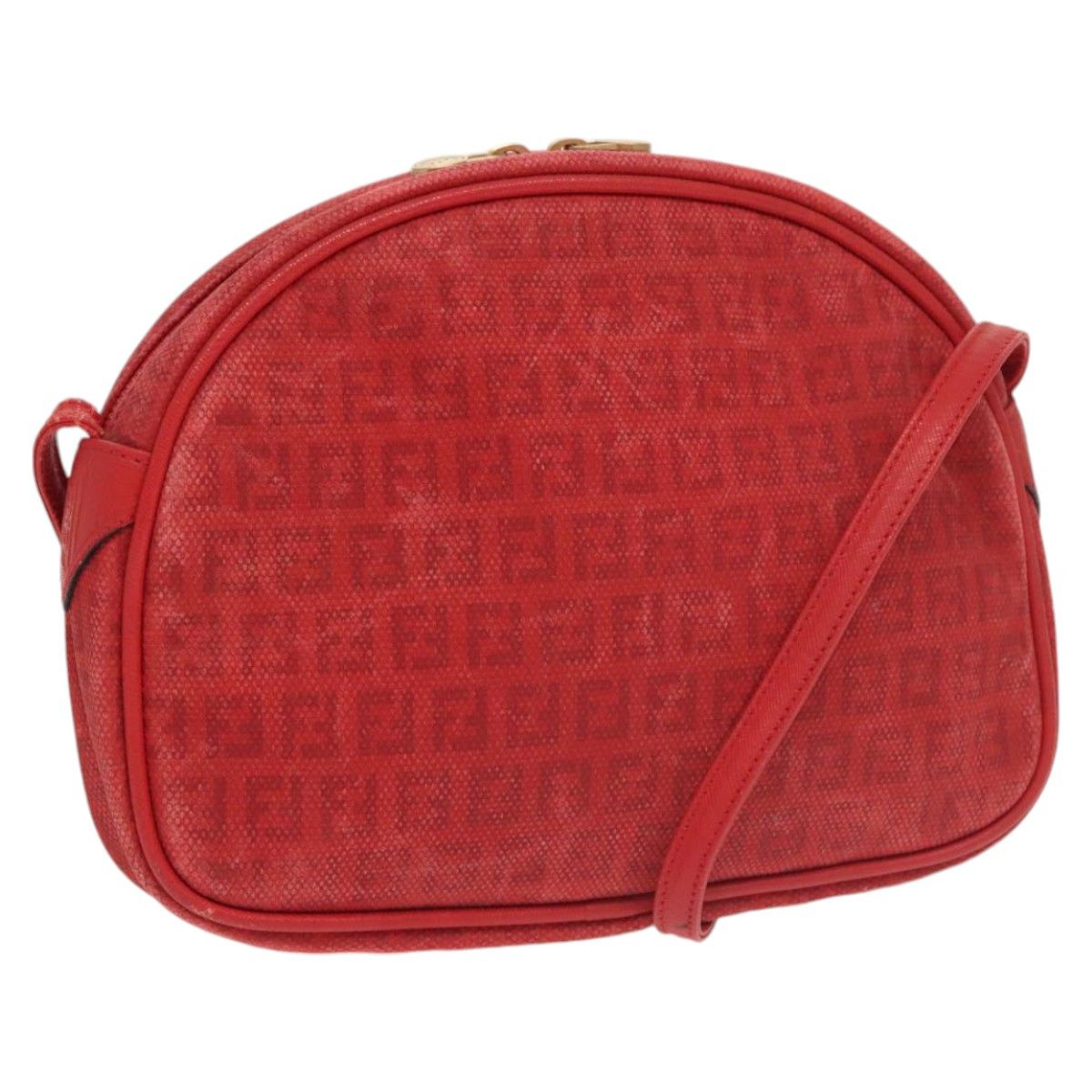 Fendi Zucchino Red Canvas Shoulder Bag (Pre-Owned) Size ONE SIZE - 19 Thumbnail