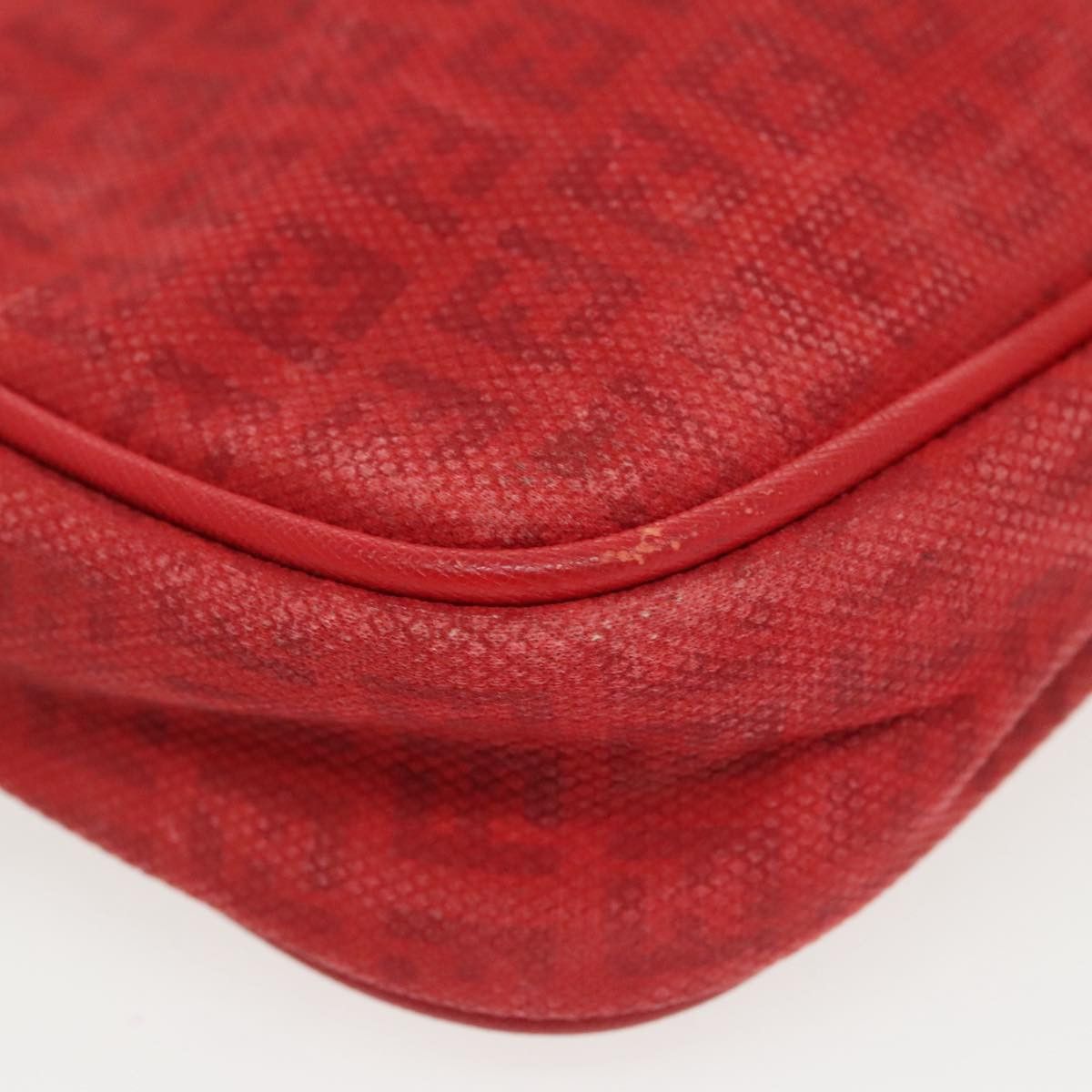 Fendi Zucchino Red Canvas Shoulder Bag (Pre-Owned) Size ONE SIZE - 6 Thumbnail