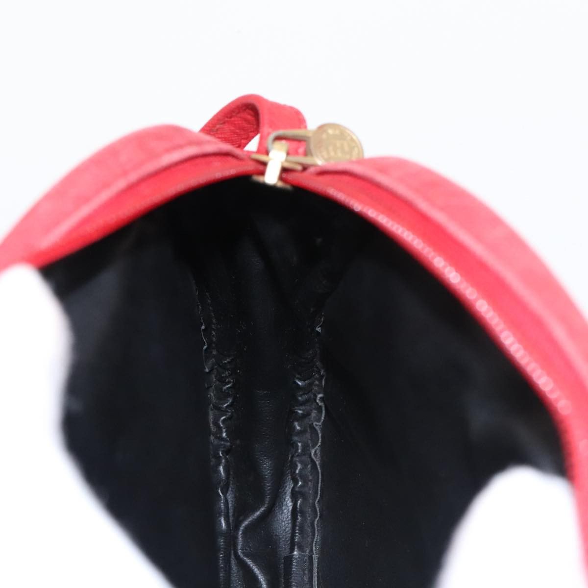 Fendi Zucchino Red Canvas Shoulder Bag (Pre-Owned) Size ONE SIZE - 18 Thumbnail