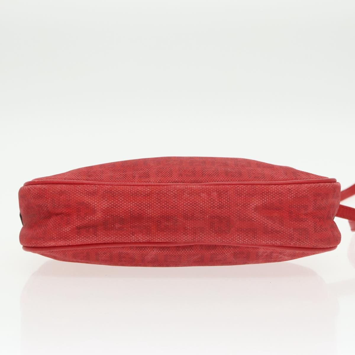 Fendi Zucchino Red Canvas Shoulder Bag (Pre-Owned) Size ONE SIZE - 5 Thumbnail
