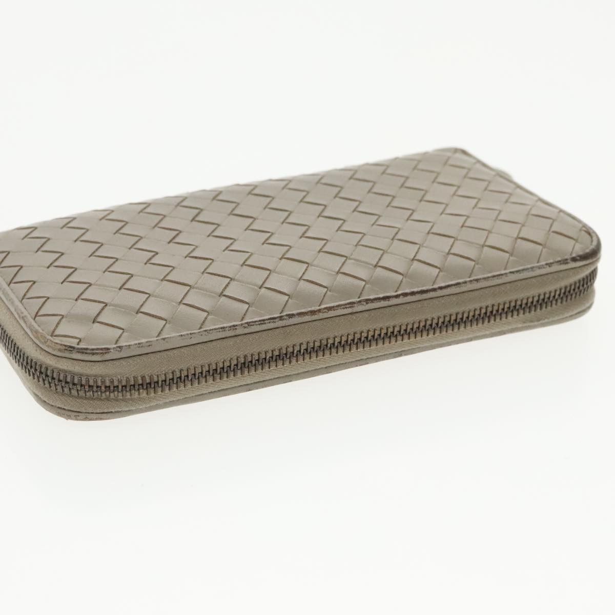 Bottega Veneta Intrecciato Grey Leather Wallet (Pre-Owned) Size ONE SIZE - 4 Thumbnail