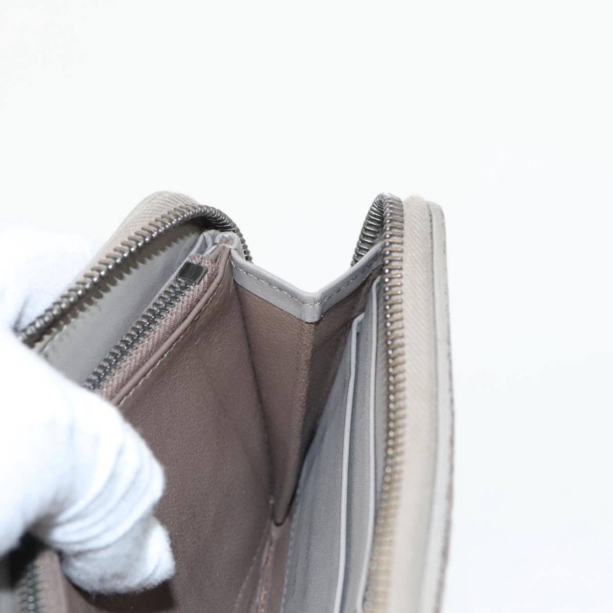 Bottega Veneta Intrecciato Grey Leather Wallet (Pre-Owned) Size ONE SIZE - 20 Thumbnail