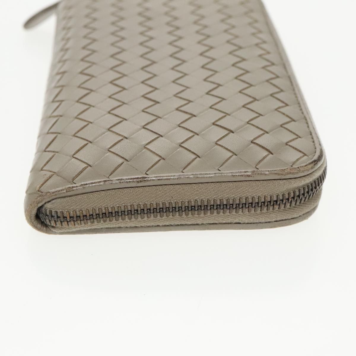 Bottega Veneta Intrecciato Grey Leather Wallet (Pre-Owned) Size ONE SIZE - 3 Thumbnail