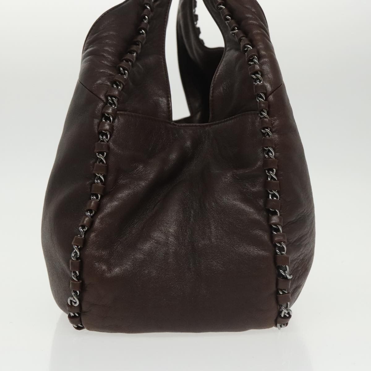 Chanel Hobo Brown Leather Handbag (Pre-Owned) Size ONE SIZE - 3 Thumbnail