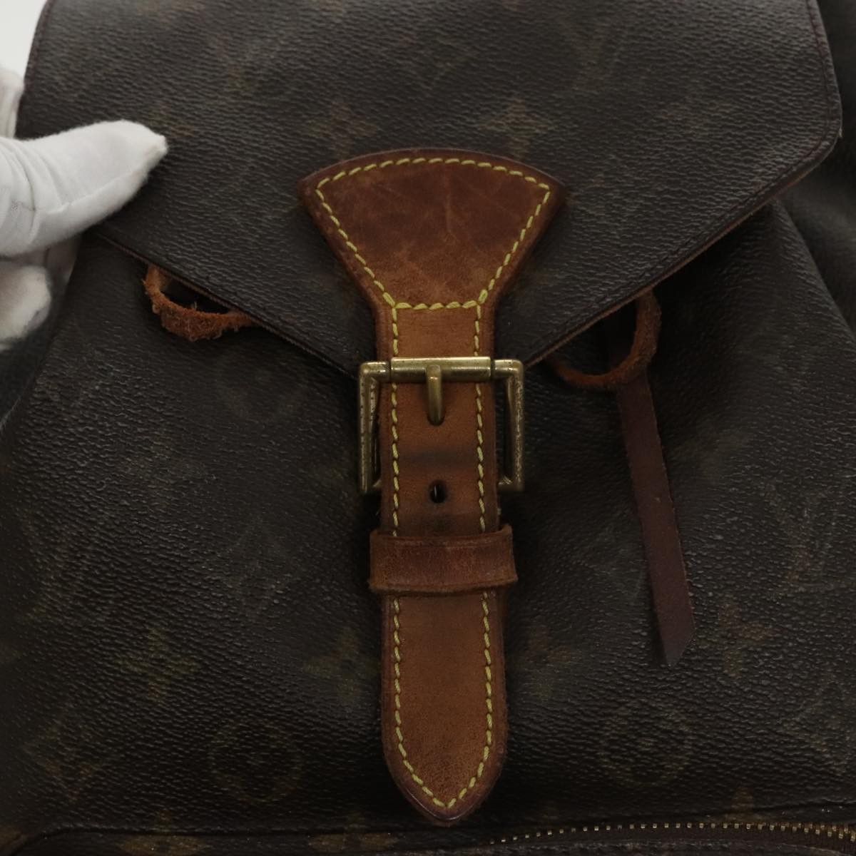 Louis Vuitton Montsouris Gm Black Canvas Backpack Bag (Pre-Owned) Size ONE SIZE - 17 Thumbnail