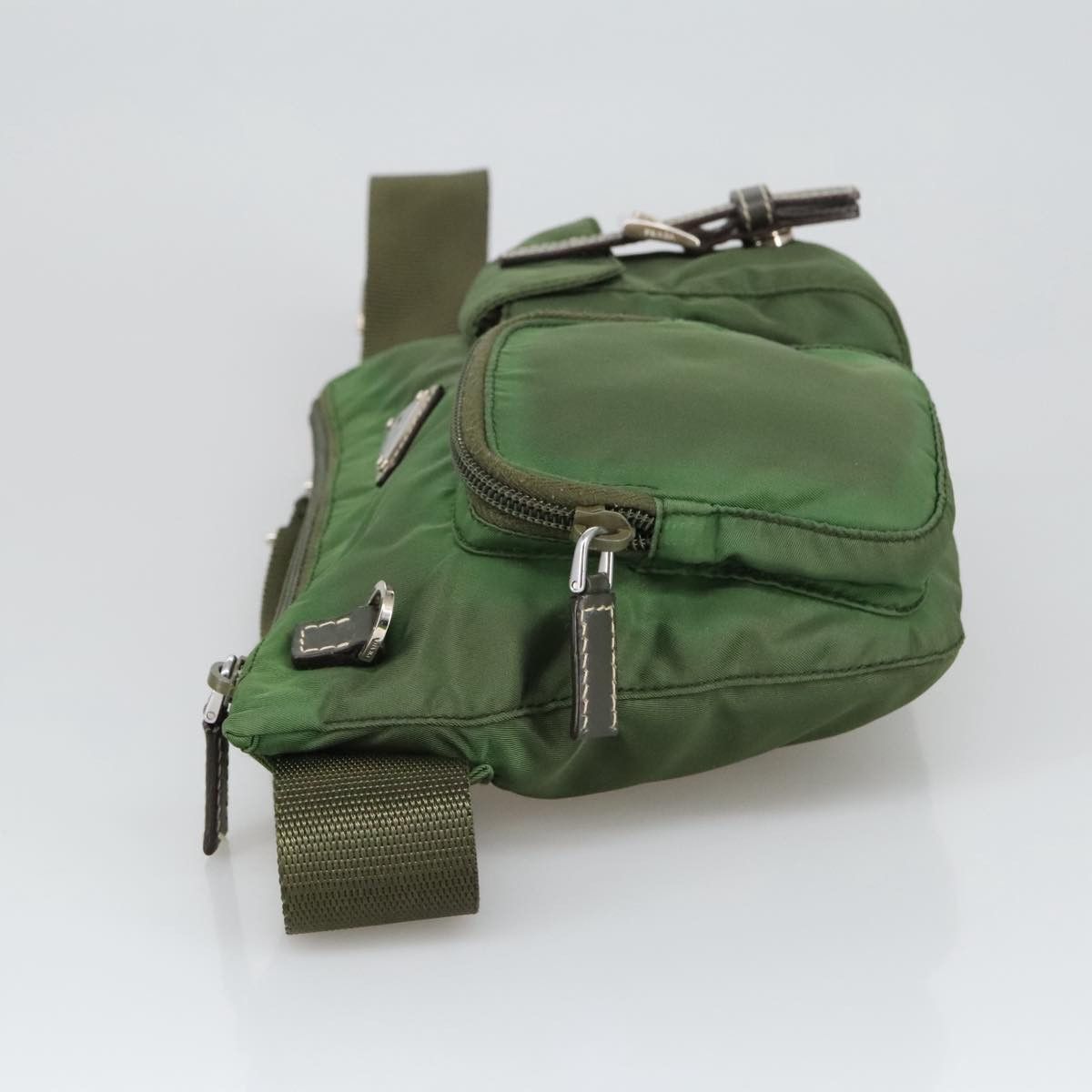 Prada Tessuto Khaki Synthetic Shoulder Bag (Pre-Owned) Size ONE SIZE - 13 Thumbnail