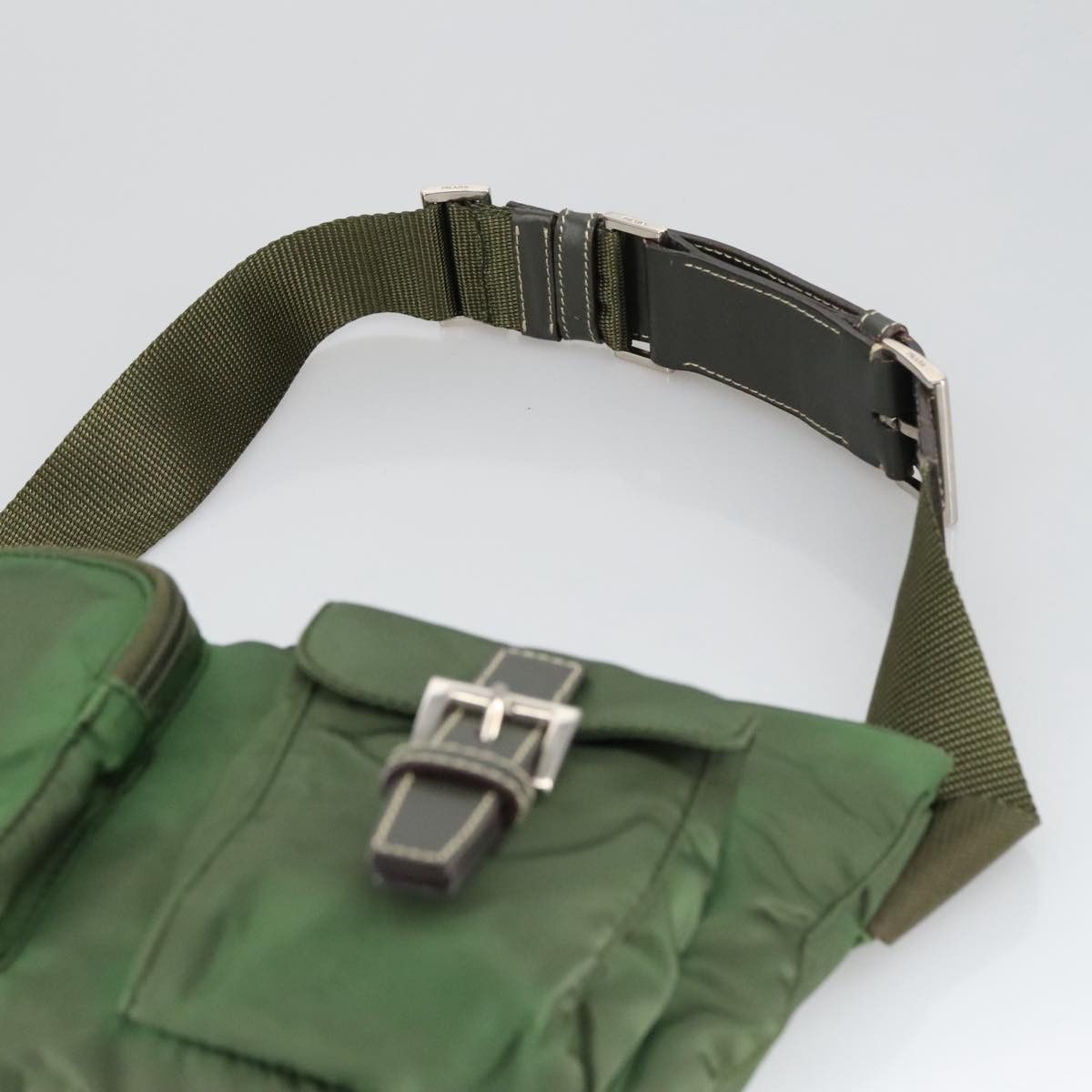 Prada Tessuto Khaki Synthetic Shoulder Bag (Pre-Owned) Size ONE SIZE - 15 Thumbnail
