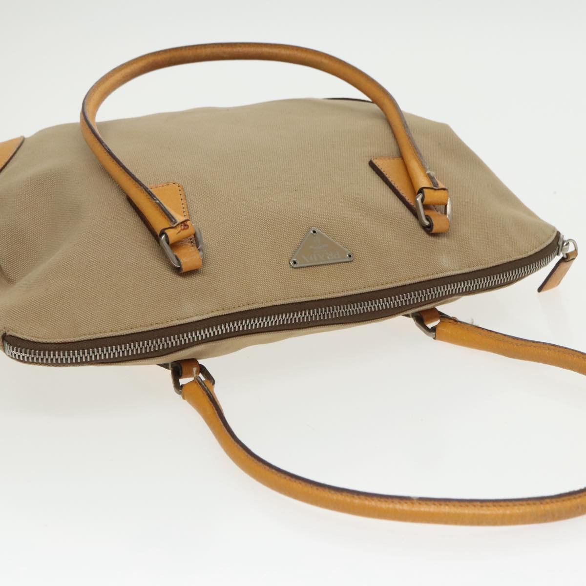Prada Beige Canvas Handbag (Pre-Owned) Size ONE SIZE - 13 Thumbnail