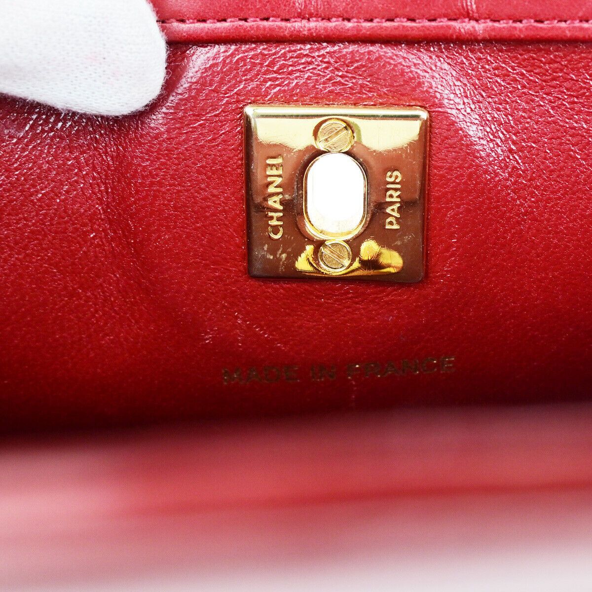 Chanel Cabas Red Leather Handbag (Pre-Owned) Size ONE SIZE - 7 Thumbnail