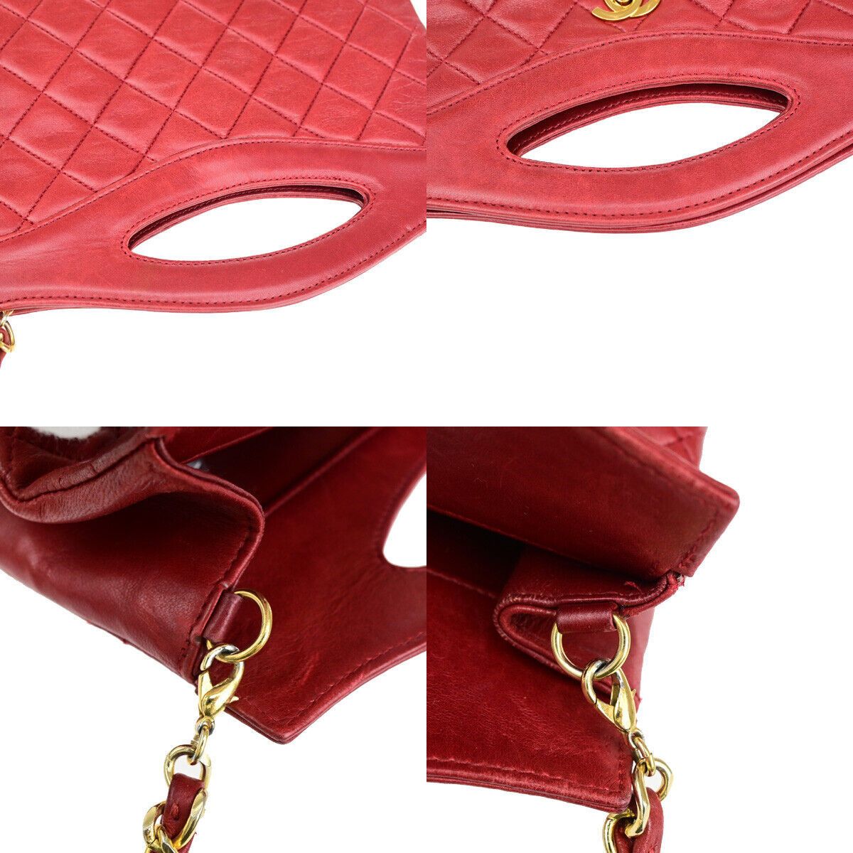 Chanel Cabas Red Leather Handbag (Pre-Owned) Size ONE SIZE - 14 Thumbnail