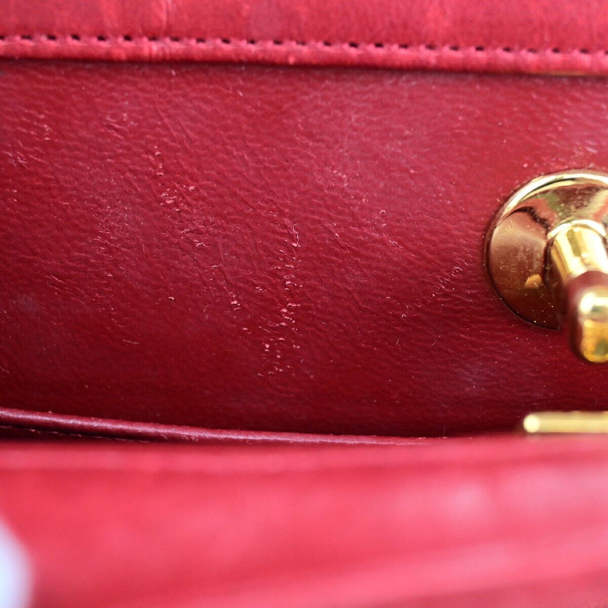 Chanel Cabas Red Leather Handbag (Pre-Owned) Size ONE SIZE - 11 Thumbnail
