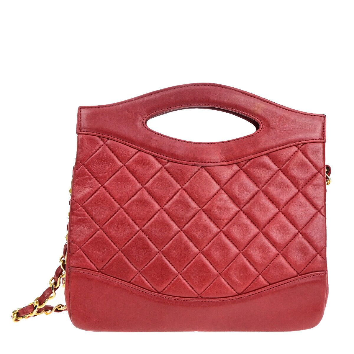 Chanel Cabas Red Leather Handbag (Pre-Owned) Size ONE SIZE - 2 Thumbnail