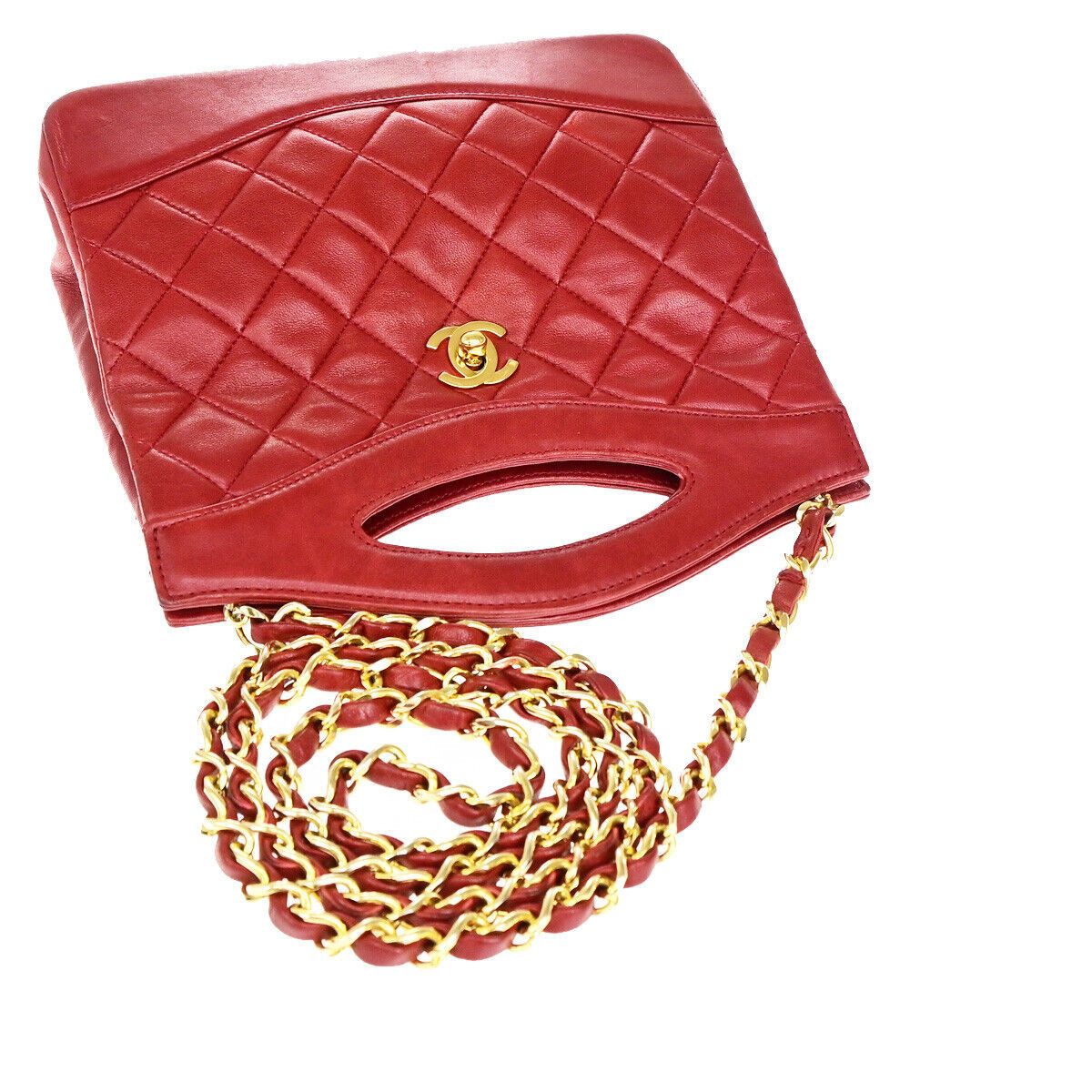 Chanel Cabas Red Leather Handbag (Pre-Owned) Size ONE SIZE - 4 Thumbnail