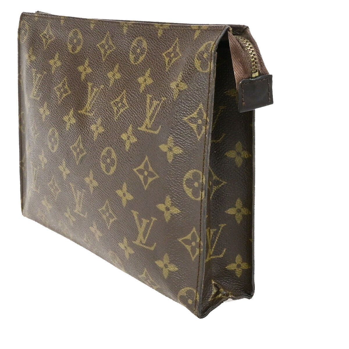 Louis Vuitton Poche Toilette Brown Canvas Clutch Bag (Pre-Owned) Size ONE SIZE - 3 Thumbnail