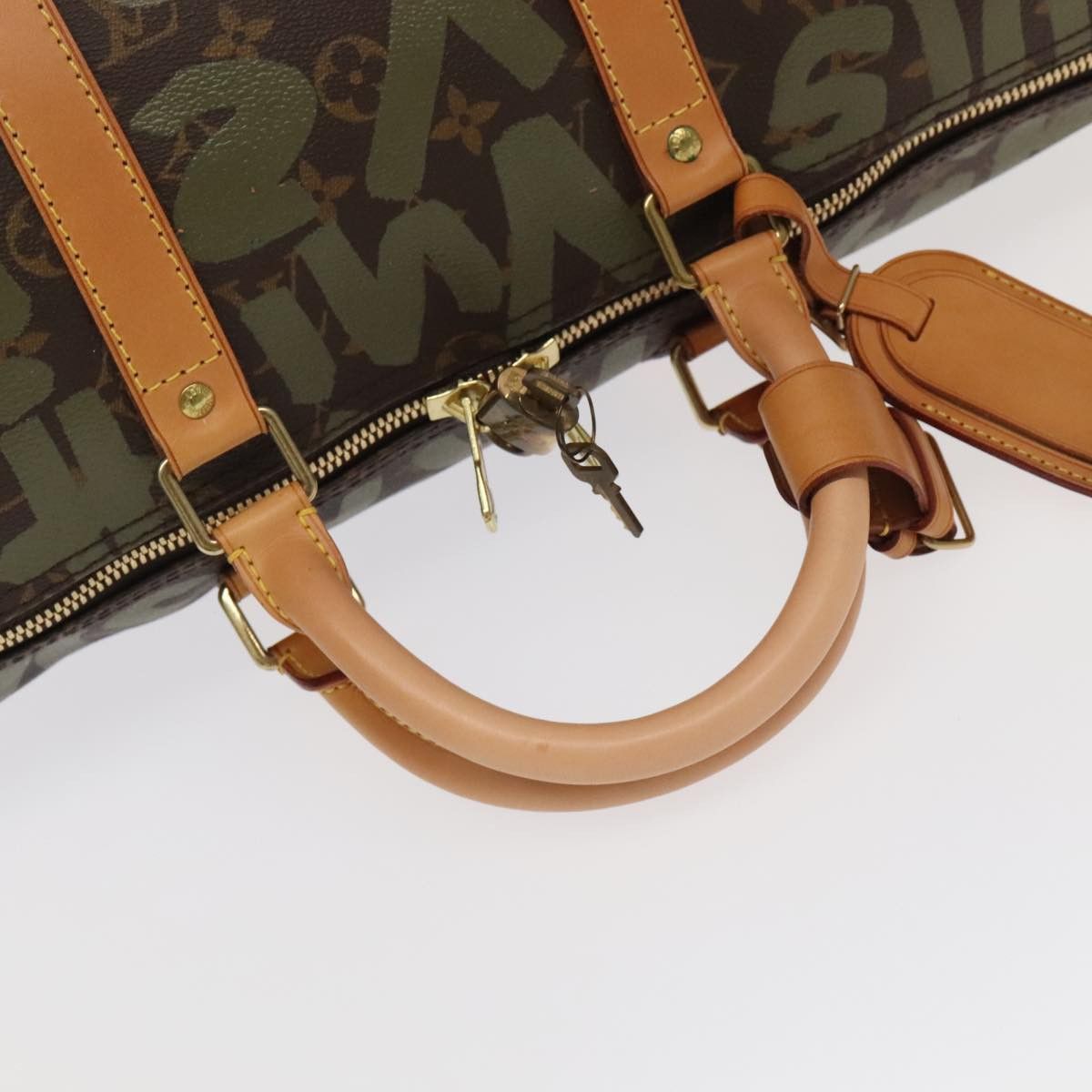 Louis Vuitton Keepall 50 Khaki Canvas Travel Bag (Pre-Owned) Size ONE SIZE - 6 Thumbnail