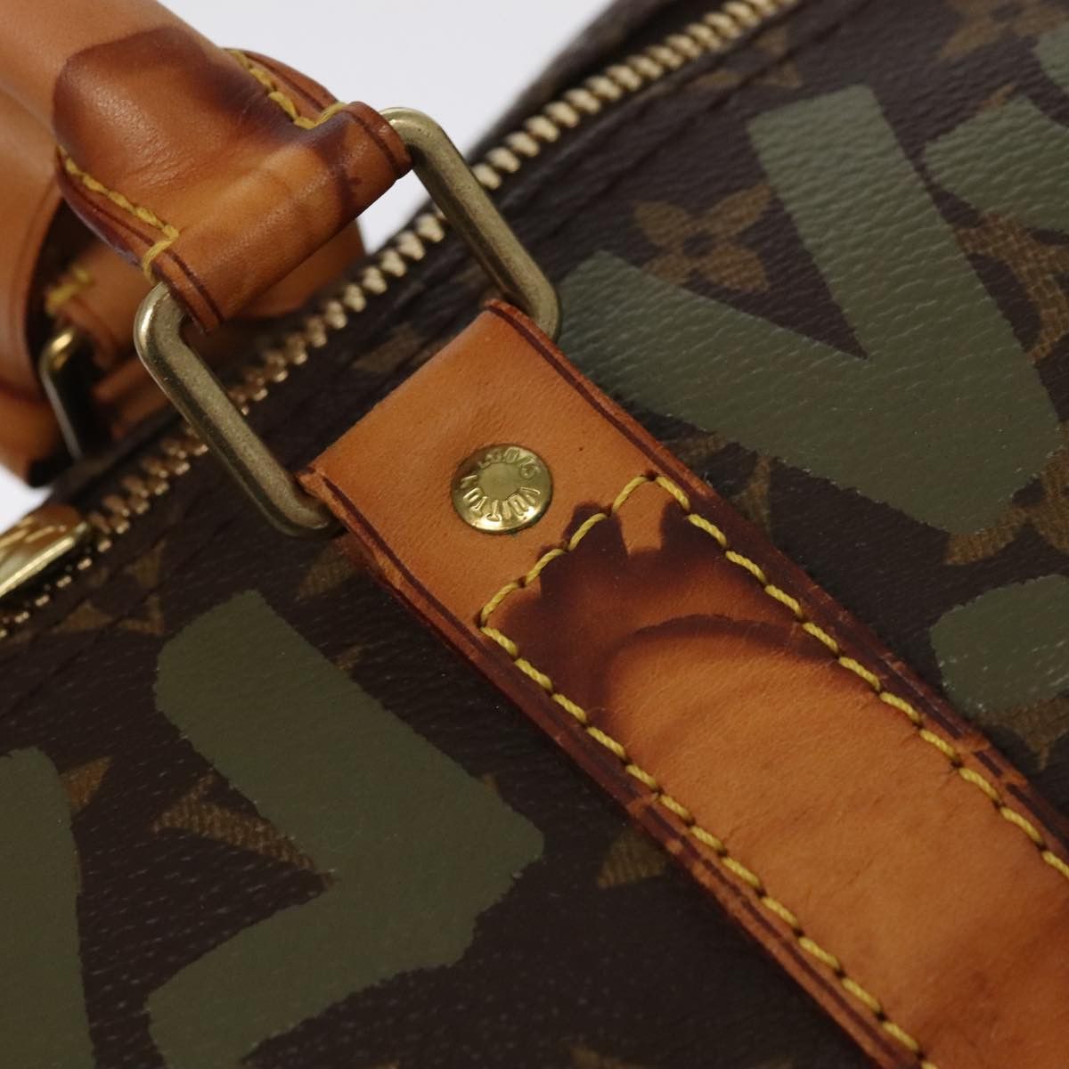 Louis Vuitton Keepall 50 Khaki Canvas Travel Bag (Pre-Owned) Size ONE SIZE - 13 Thumbnail