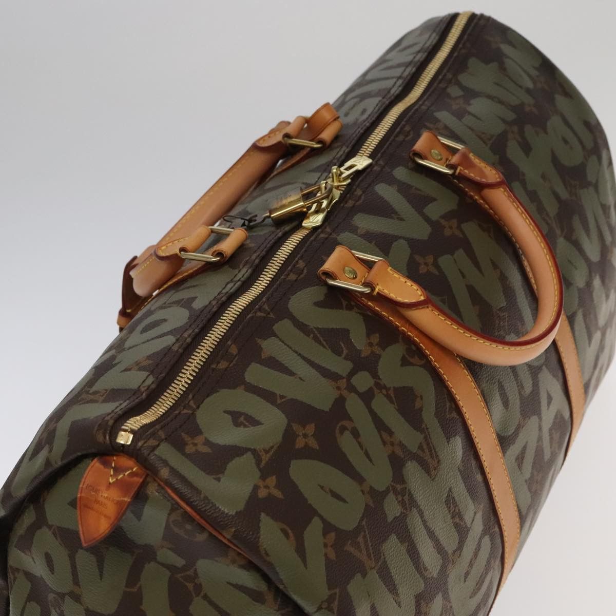 Louis Vuitton Keepall 50 Khaki Canvas Travel Bag (Pre-Owned) Size ONE SIZE - 5 Thumbnail