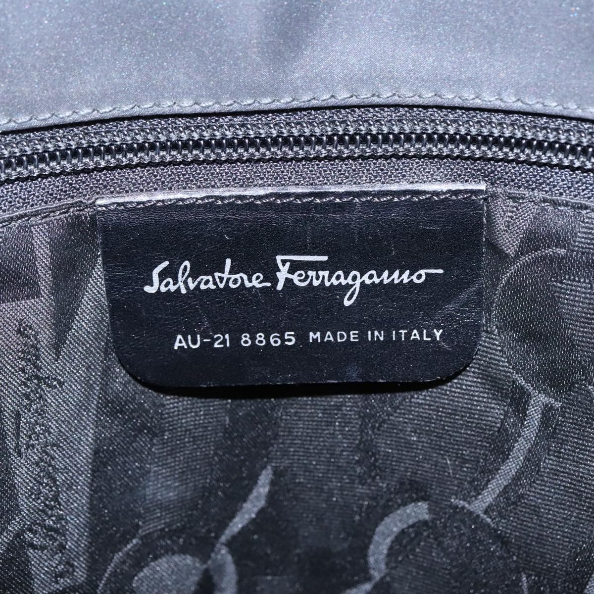 Salvatore Ferragamo Gancini Black Synthetic Handbag (Pre-Owned) Size ONE SIZE - 9 Thumbnail