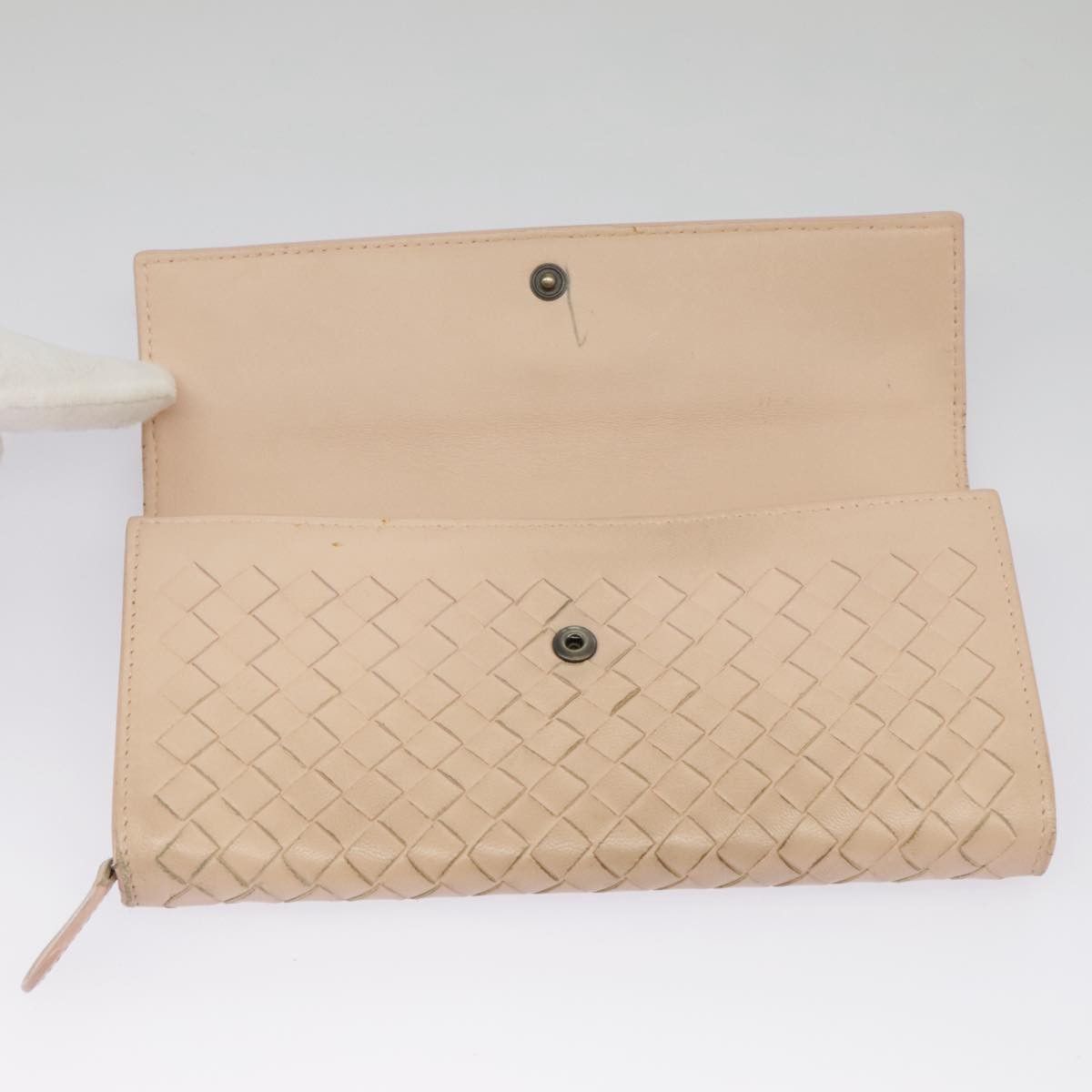 Bottega Veneta Intrecciato Beige Leather Wallet (Pre-Owned) Size ONE SIZE - 18 Thumbnail