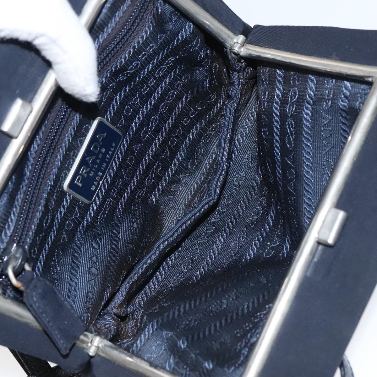Prada Black Canvas Shoulder Bag (Pre-Owned) Size ONE SIZE - 7 Thumbnail