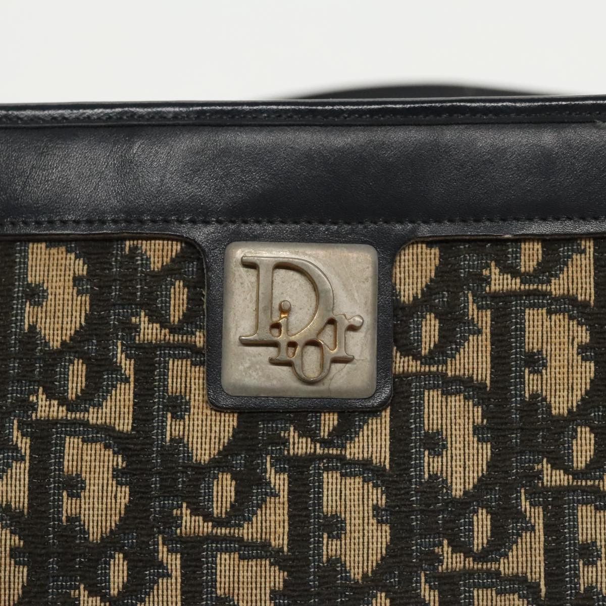 Dior Trotter Navy Canvas Shoulder Bag (Pre-Owned) Size ONE SIZE - 18 Thumbnail