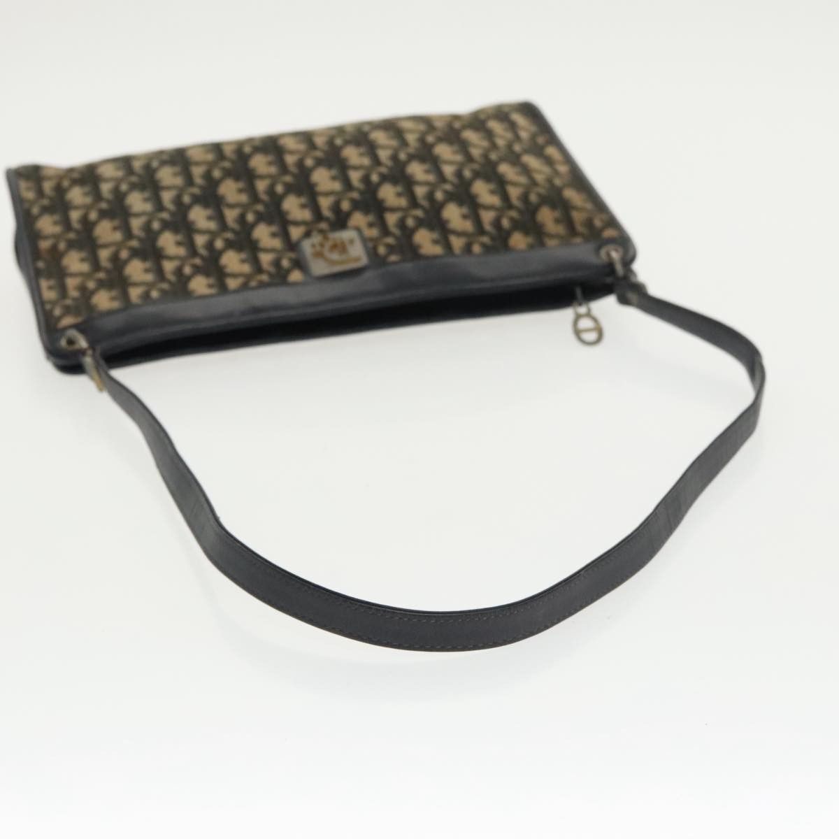Dior Trotter Navy Canvas Shoulder Bag (Pre-Owned) Size ONE SIZE - 4 Thumbnail