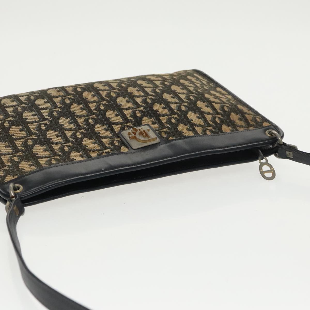 Dior Trotter Navy Canvas Shoulder Bag (Pre-Owned) Size ONE SIZE - 12 Thumbnail