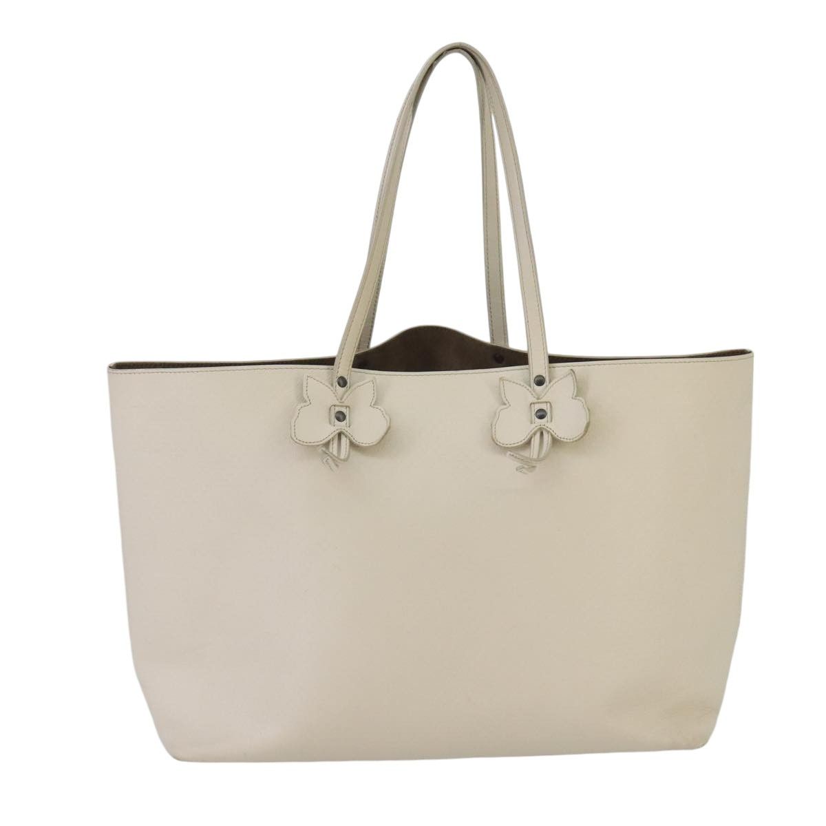 Bottega Veneta Cabas White Leather Tote Bag (Pre-Owned) Size ONE SIZE - 2 Thumbnail