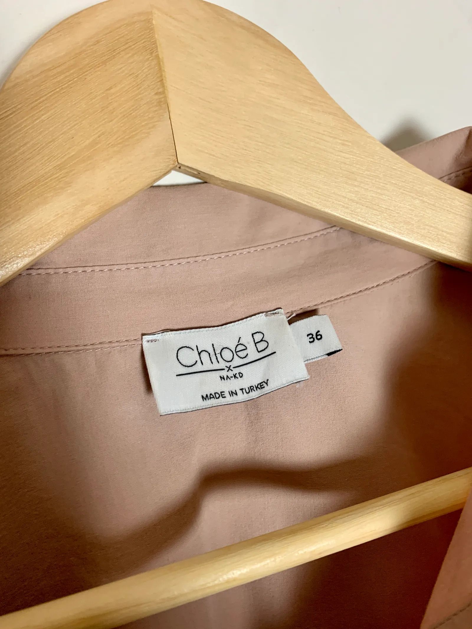 Chloe Chloé B x NA-KD Wide Sleeve Shirt Blouse Size XS / US 0-2 / IT 36-38 - 2 Thumbnail