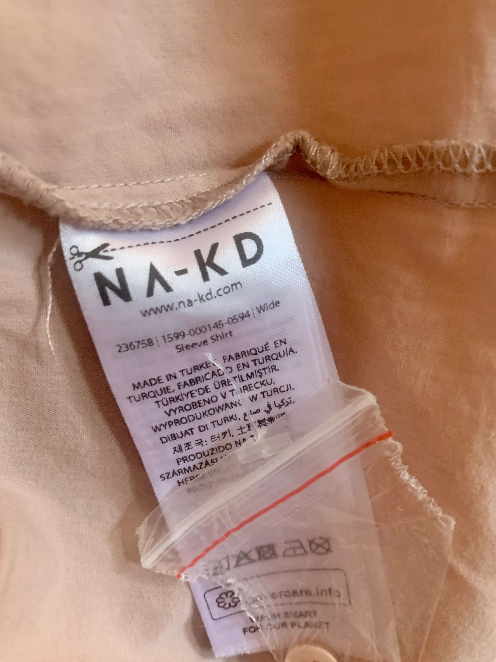 Chloe Chloé B x NA-KD Wide Sleeve Shirt Blouse Size XS / US 0-2 / IT 36-38 - 3 Thumbnail