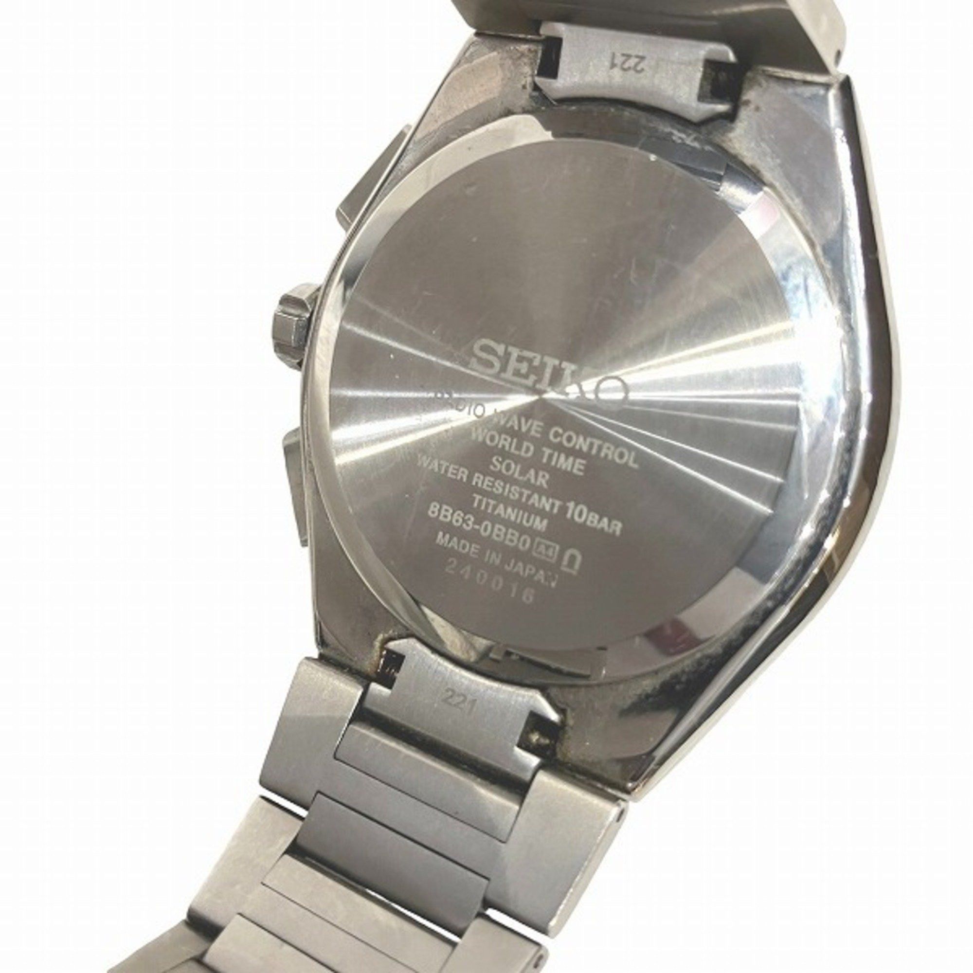 Seiko Seiko Astron Nexter World Time 8B63-0BB0 Radio Solar Watch Men's Size ONE SIZE - 5 Thumbnail