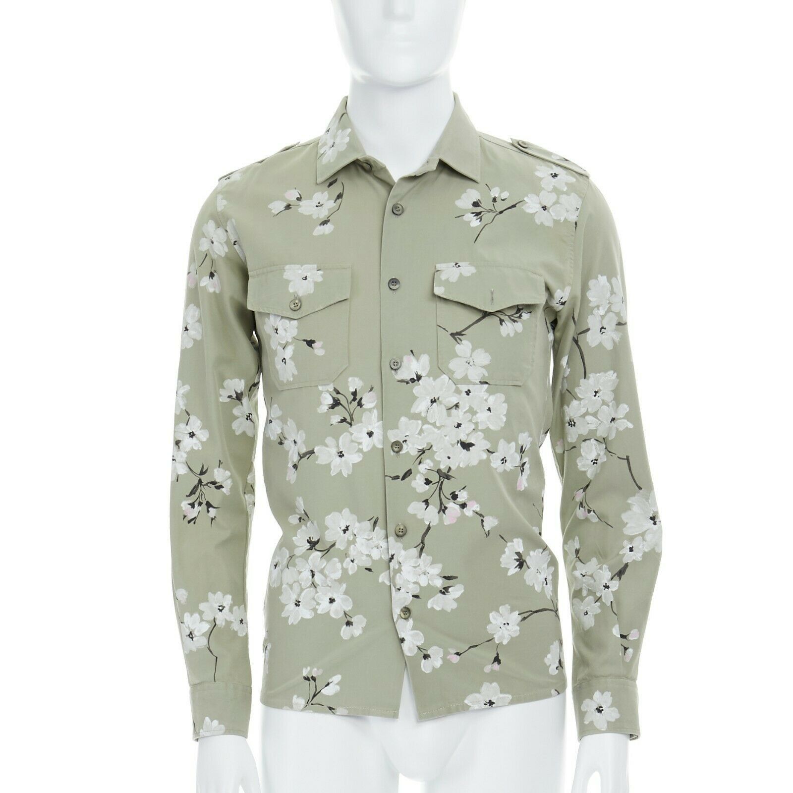 Gucci × Tom Ford GUCCI TOM FORD green cotton white floral 