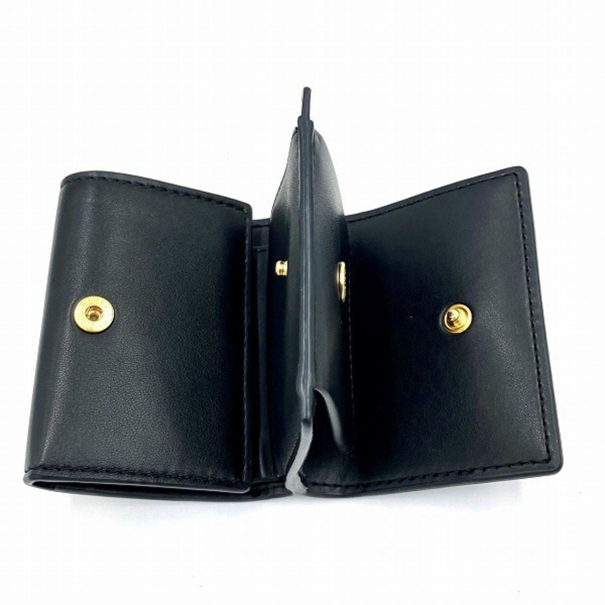 Stella McCartney Stella McCartney 529318 W8214 Black Quilted Star Tri-fold Wallet for Men and Women Size ONE SIZE - 2 Thumbnail