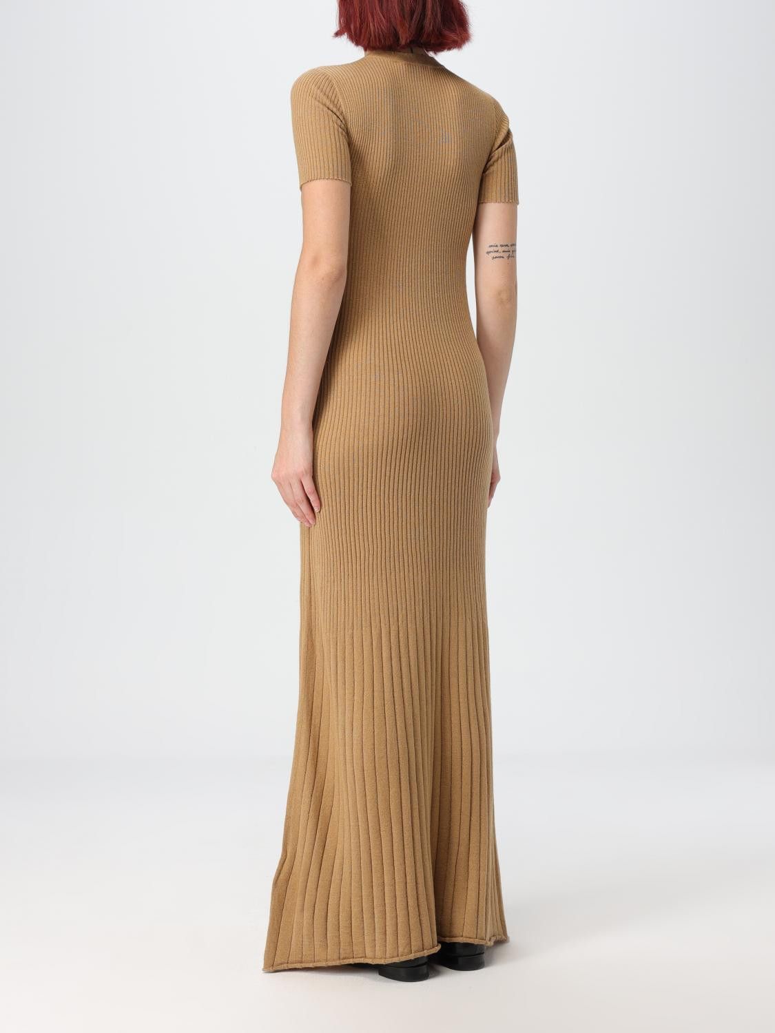 Max Mara Max Mara Dress Woman Beige Size L / US 10 / IT 46 - 2 Thumbnail