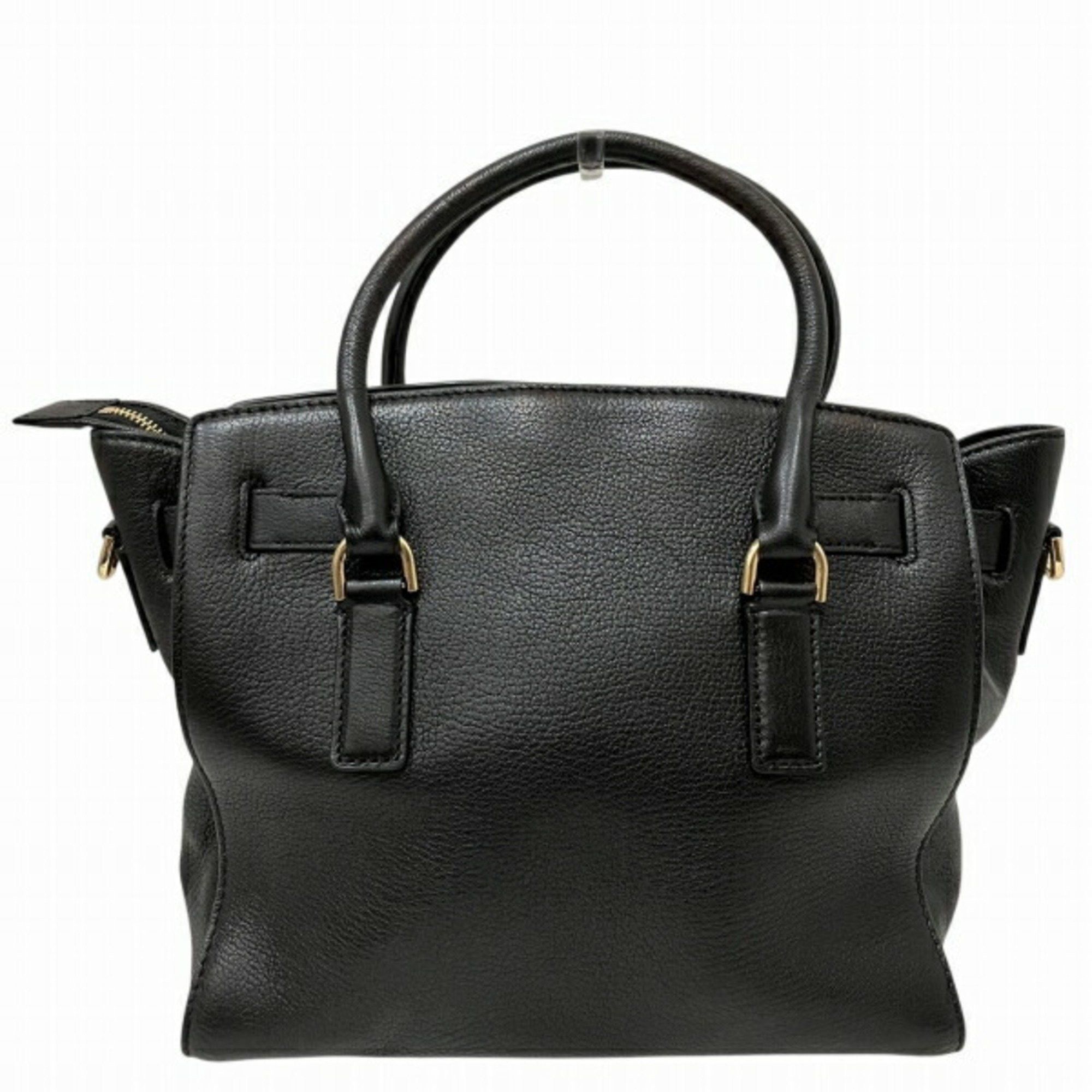 Michael Kors Michael Kors Black Leather 2way Bag Handbag Tote for Women Size ONE SIZE - 2 Thumbnail