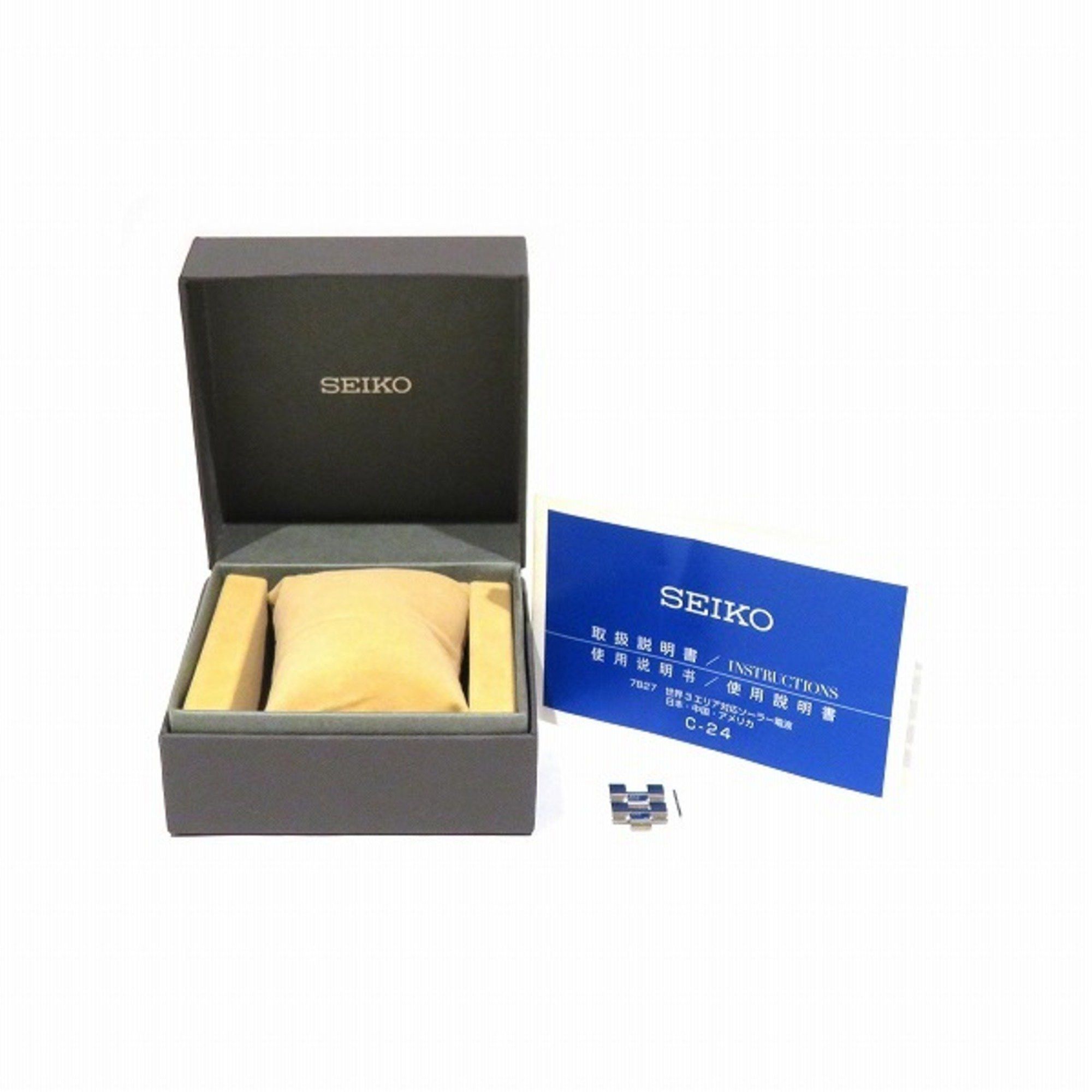 Seiko Seiko Lucia 7B27-0AB0 Radio Solar White Dial Date Watch Men's Size ONE SIZE - 8 Thumbnail