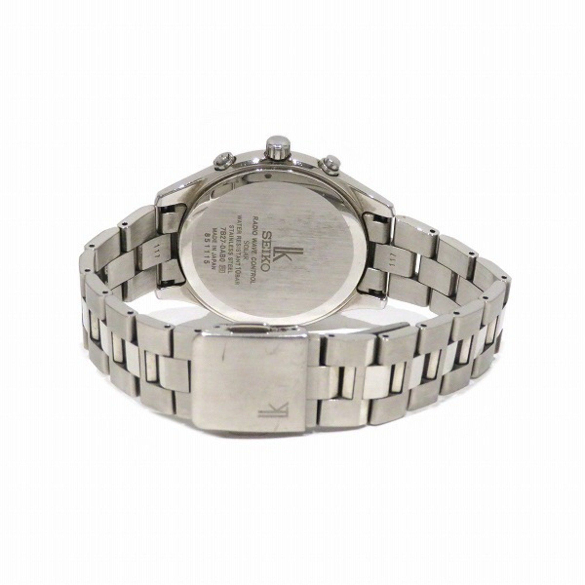 Seiko Seiko Lucia 7B27-0AB0 Radio Solar White Dial Date Watch Men's Size ONE SIZE - 6 Thumbnail