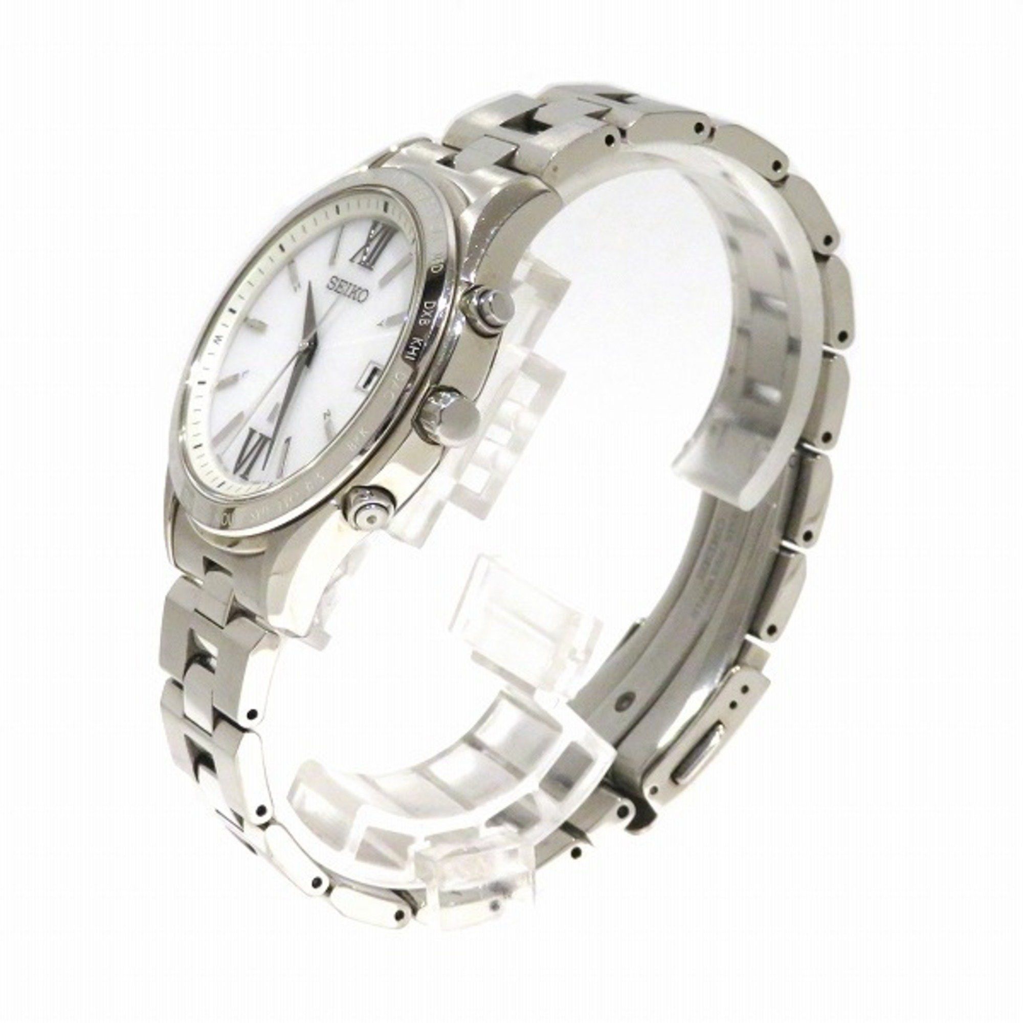 Seiko Seiko Lucia 7B27-0AB0 Radio Solar White Dial Date Watch Men's Size ONE SIZE - 2 Thumbnail